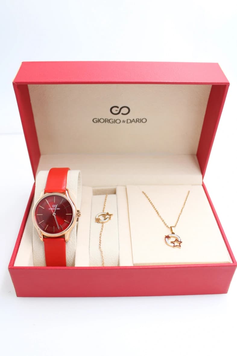 COFFRET CADEAU FEMME GIORGIO & Dario AVEC PARURE ACIER
