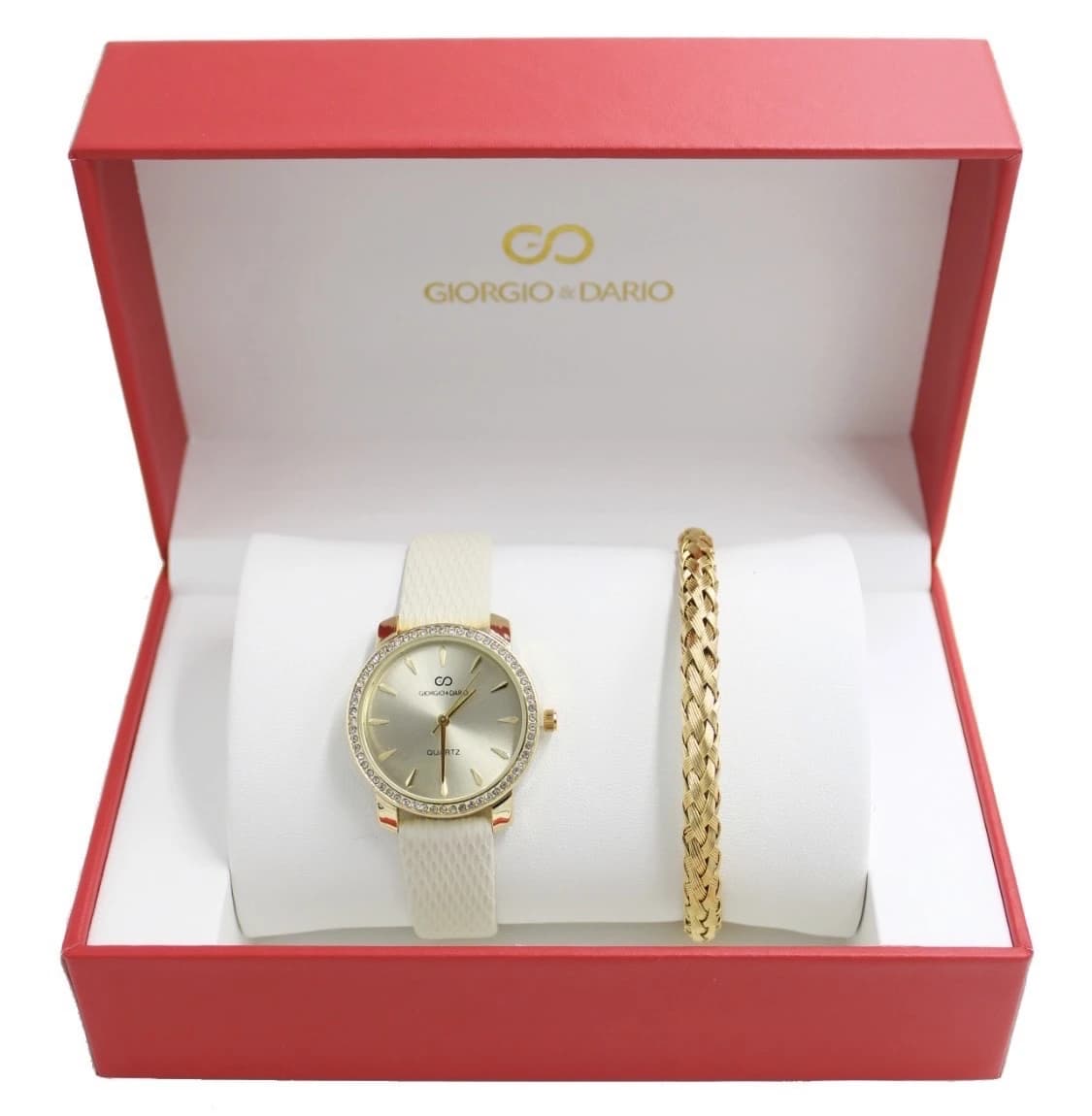 Coffret cadeau tendance femme G&D avec bijoux en acier