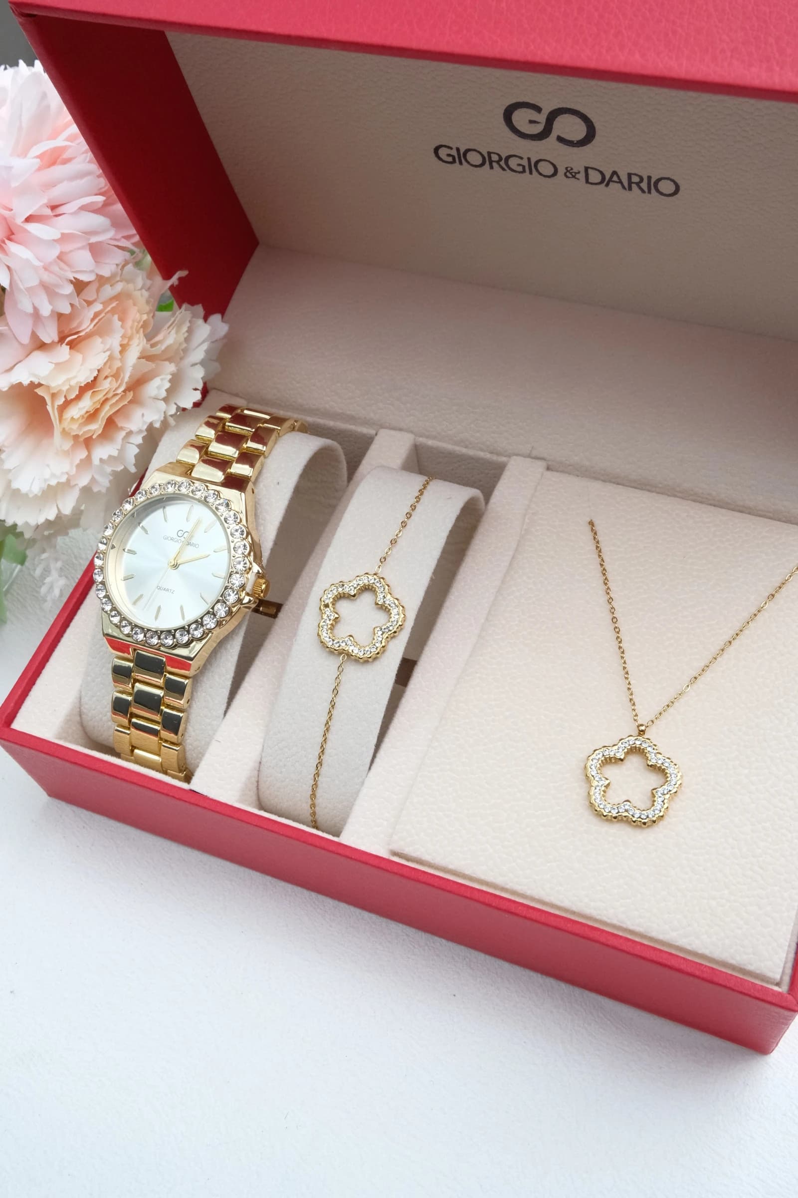 COFFRET FEMME AVEC PARURE ACIER