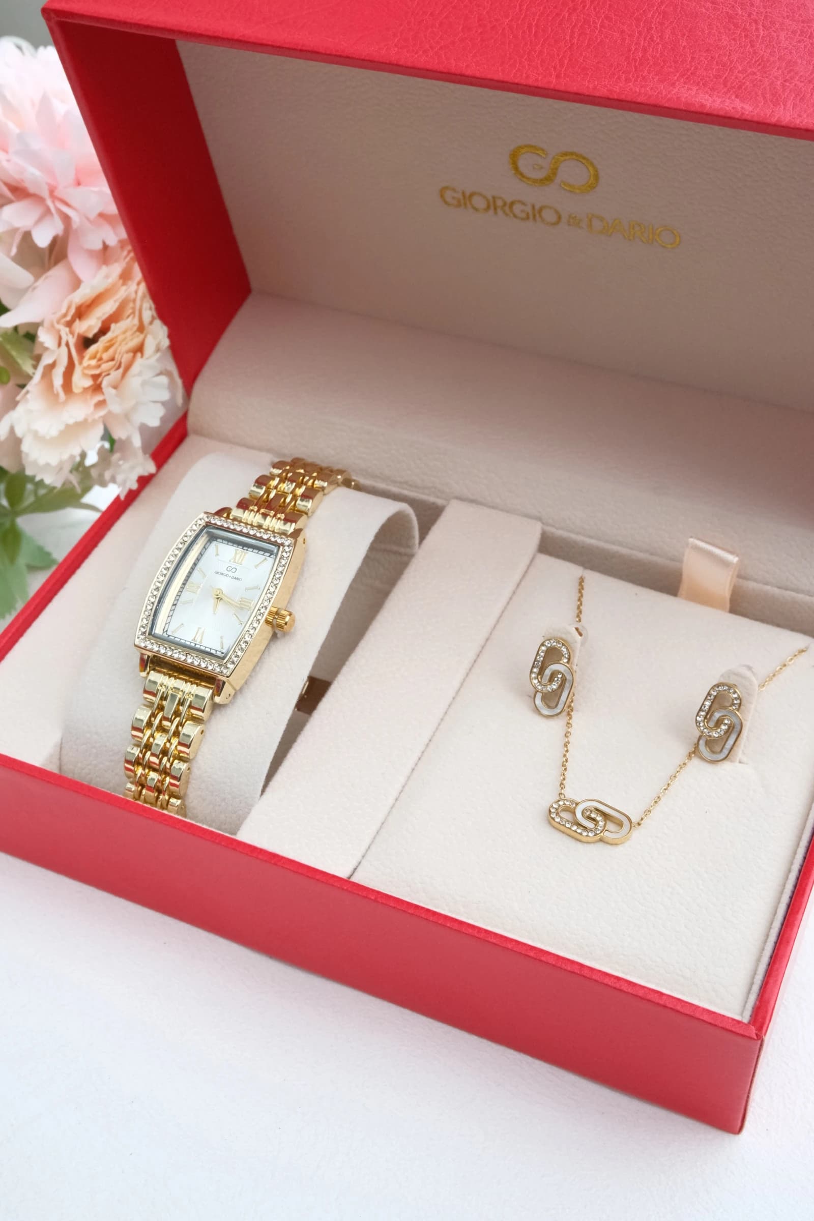 COFFRET FEMME AVEC PARURE ACIER