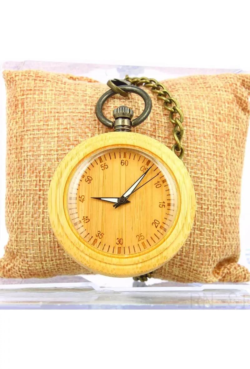MONTRE GOUSSET EN BOIS