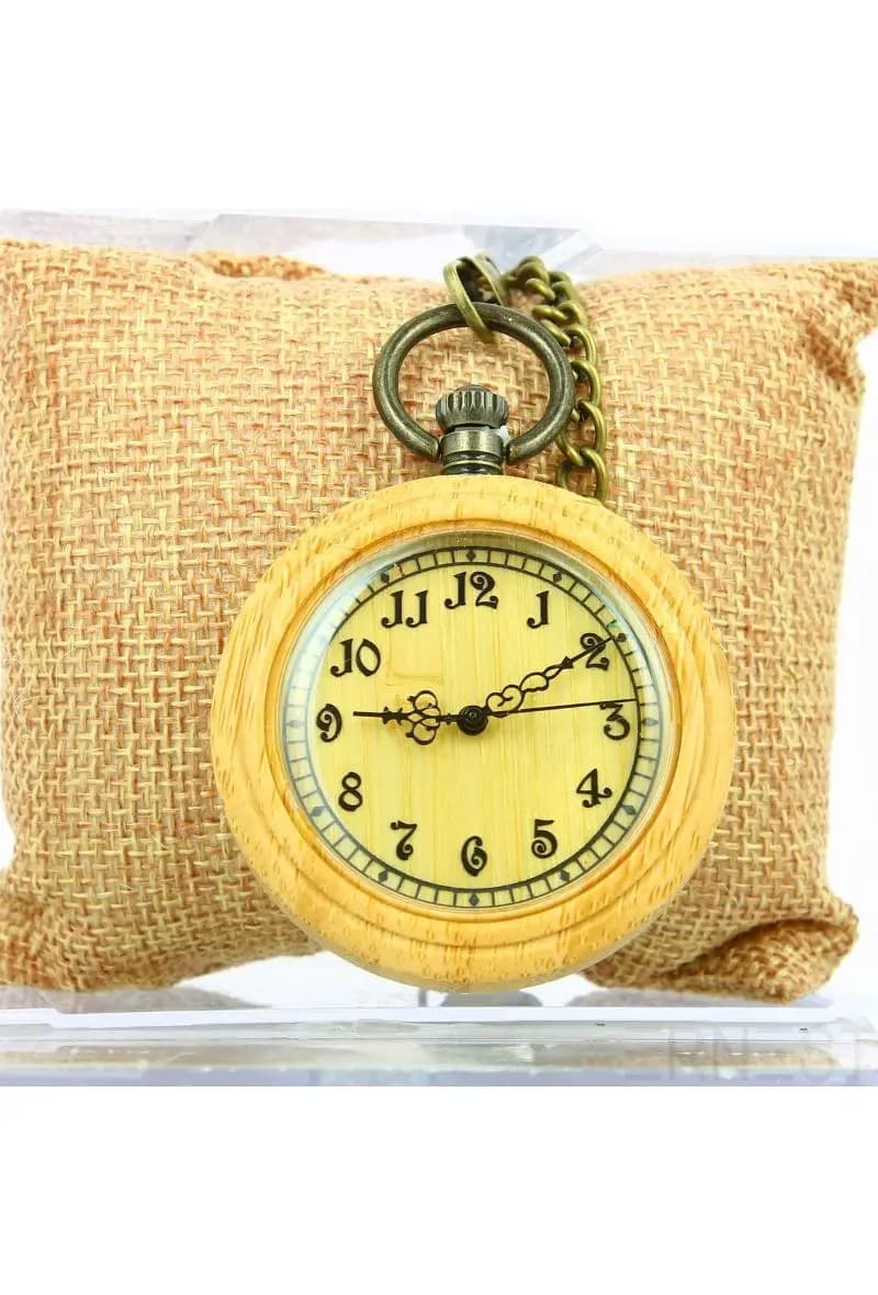 MONTRE GOUSSET EN BOIS