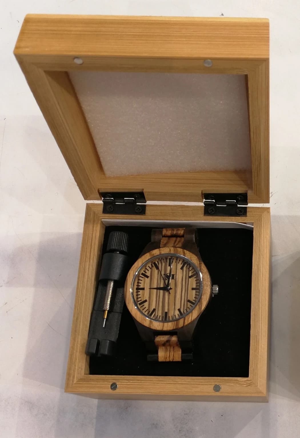Coffret montre bois